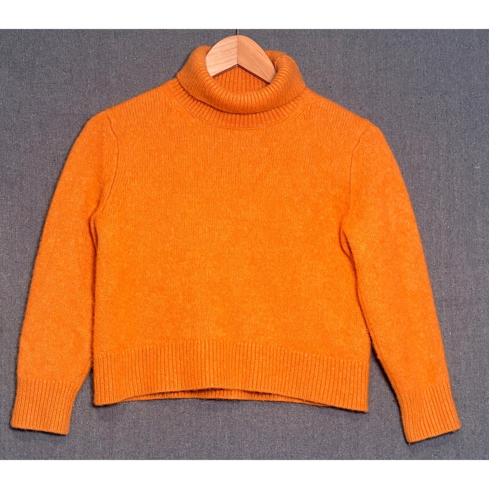 Wilfred Aritzia Luxe Jara 100% Cashmere Turtleneck‎ Sweater Orange Sz XS
